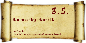 Baranszky Sarolt névjegykártya